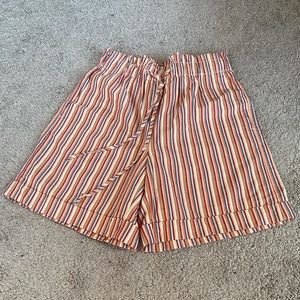 NWT Madewell longline rainbow striped shorts